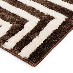 Tapis shaggy - Volos (crème/marron)