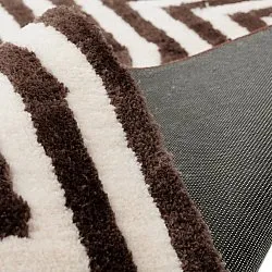 Tapis shaggy - Volos (crème/marron)