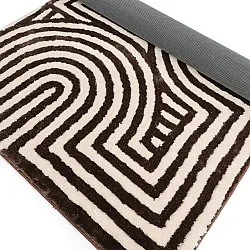 Tapis shaggy - Volos (crème/marron)