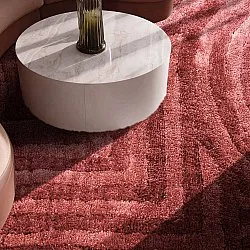 Tapis shaggy - Volos (rouge/rose)