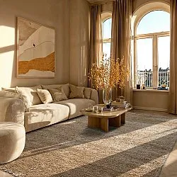 Hochflorteppiche - Zoe (beige)