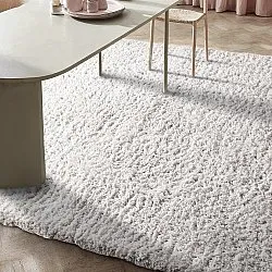 Hochflorteppiche - Combarro Solid Cotton Shaggy (creme)