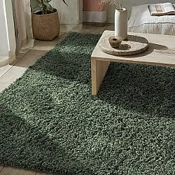 Hochflorteppiche - Combarro Solid Cotton Shaggy (grün)