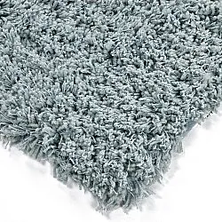 Hochflorteppiche - Combarro Solid Cotton Shaggy (hellblau)