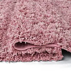 Hochflorteppiche - Combarro Solid Cotton Shaggy (hellrosa)