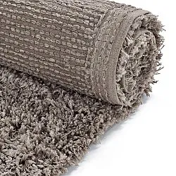 Hochflorteppiche - Combarro Solid Cotton Shaggy (taupe)