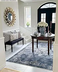 Wilton-Teppich - Santi (blau/beige)