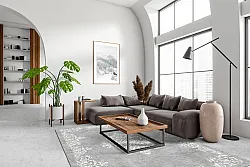 Wilton-Teppich - Santi (grau/weiß)