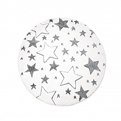 Kinderteppich - Bueno Stars Rund (weiß)