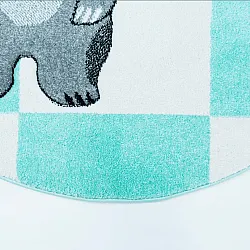 Tapis pour enfants - Bueno Indian Bear Rond (turquoise)
