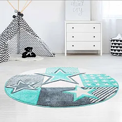 Kinderteppich - Bueno Night Stars Rund (Türkis)