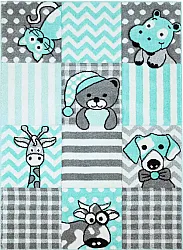 Kinderteppich - Bueno Animals (Türkis)
