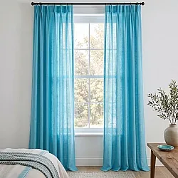 Rideaux Lot de 2 - Rideaux en coton Selena (turquoise)