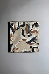 Serviettes de table en tissu - lot de 4 Amalie (gris/bleu)