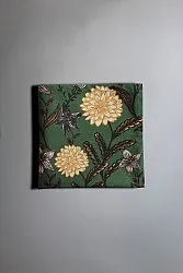 Serviettes de table en tissu - lot de 4 Lotten (vert foncé)