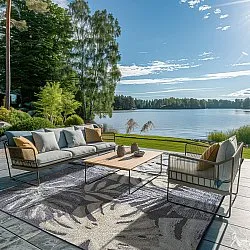 Tapis d’intérieur et d’extérieur - Maui (noir/multi)