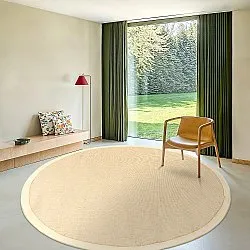 Rund Teppich (sisal) - Agave (beige/beige)