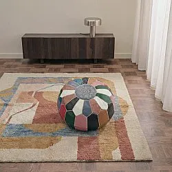 Pouf - Marocain en cuir (multi) 04