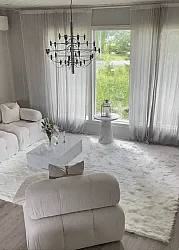 Tapis à poils longs - Pomaire (blanc)