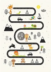 Kinderteppich - Safari road