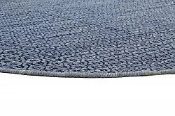Runde Teppiche - Snowshill (blau/schwarz)