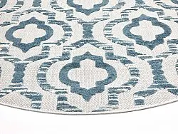 Runde Teppiche - Indoor/Outdoor Trenton (weiß/blau)