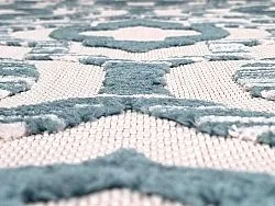 Runde Teppiche - Indoor/Outdoor Trenton (weiß/blau)