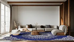 Tapis Wilton - Sandrigo (bleu/beige)