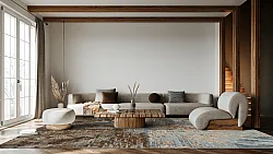 Wilton-Teppich - Tizzano (blau/bunt)