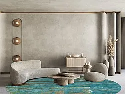 Rund Teppich - Domont (türkis)