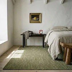Wollteppich - Charonne Flat Handloom Wool Premium (grün)
