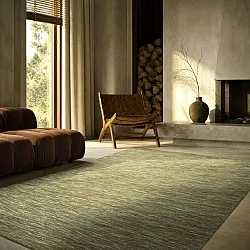 Wollteppich - Charonne Flat Handloom Wool Premium (grün)