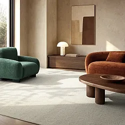 Wollteppich - Charonne Flat Handloom Wool Premium (creme)