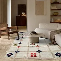 Wollteppich - Lausanne Flatweave Tufted Premium (weiß/beige)