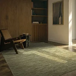 Wollteppich - Charonne Flat Handloom Wool Premium (grün)