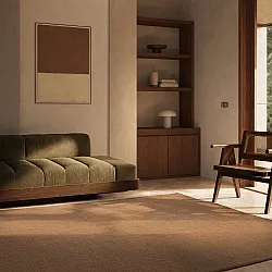 Wollteppich - Charonne Flat Handloom Wool Premium (braun)