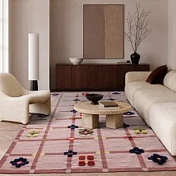 Wollteppich - Lausanne Flatweave Tufted Premium (rosa)