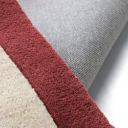 Wollteppich - Agra Hand Tufted Wool Premium (creme/rot)