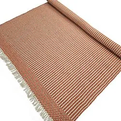 Wollteppich - Arbil (terrakotta/weiß)