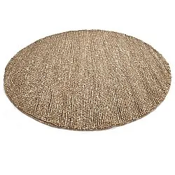 Rund Teppich - Avafors Wool Bubble (hellbraun/weiß)