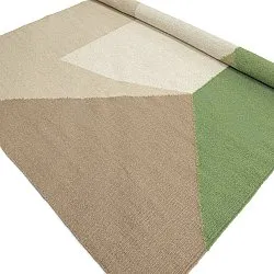 Tapis de laine - Aveiro (vert/multicolore)