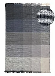 Tapis de laine - Chaves (bleu/gris/blanc)