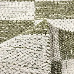 Wollteppich - Dundee (grün/weiß)