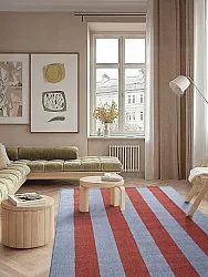 Wollteppich - Garine (blau/rot)