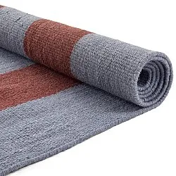 Wollteppich - Garine (blau/rot)