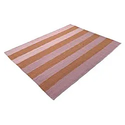 Tapis en laine - Garine (orange/rose)