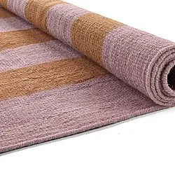 Tapis en laine - Garine (orange/rose)