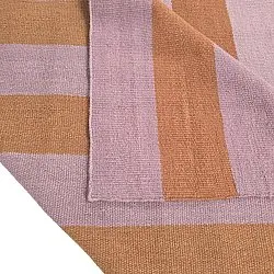 Tapis en laine - Garine (orange/rose)