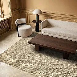 Wollteppich - Monastir (braun/weiß)