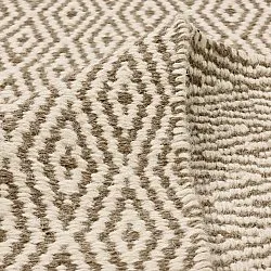 Wollteppich - Monastir (braun/weiß)